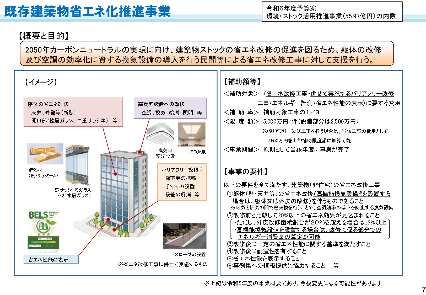 (国交省)令和6年度通常「既存建築物省エネ化推進事業」