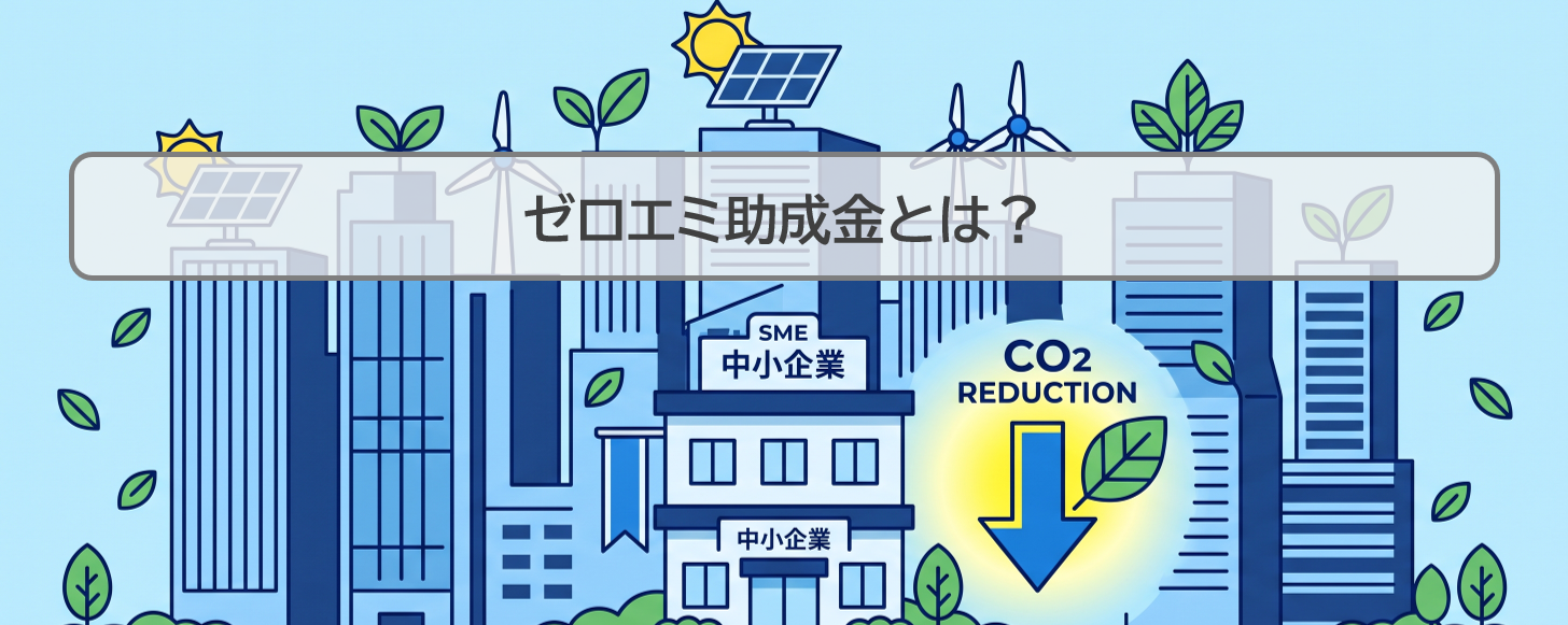 東京都のゼロエミッション・省エネ設備導入支援のイメージイラスト