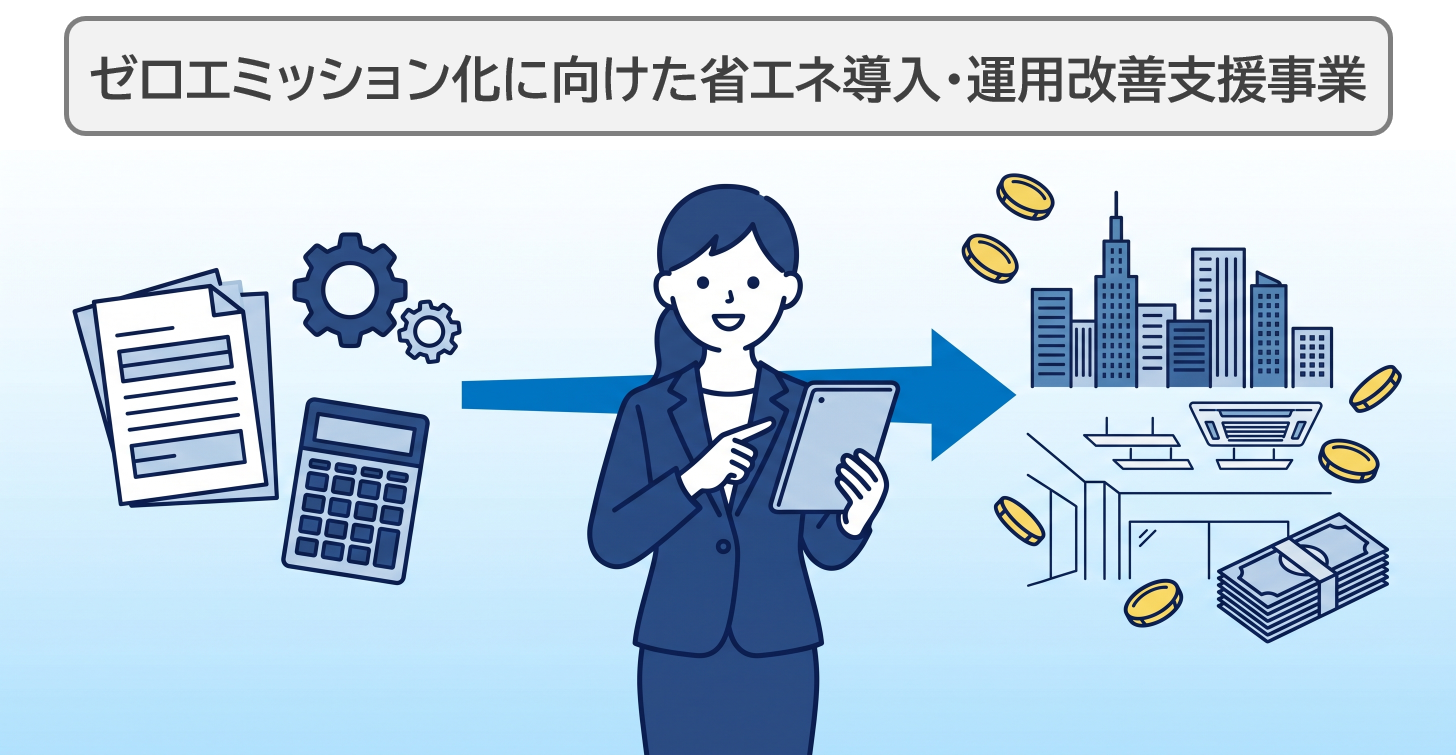 東京都ゼロエミ補助金の申請サポートイメージ（書類準備から助成金交付まで）